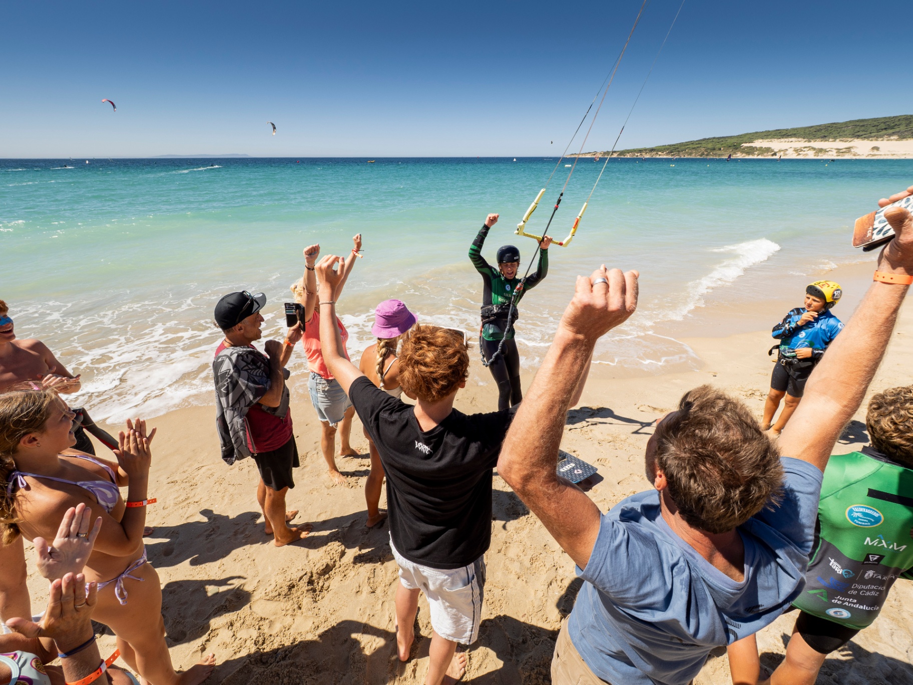 Beach cheering after final